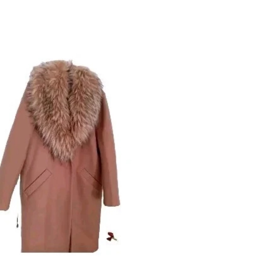 River island trench coat w/ fur collar